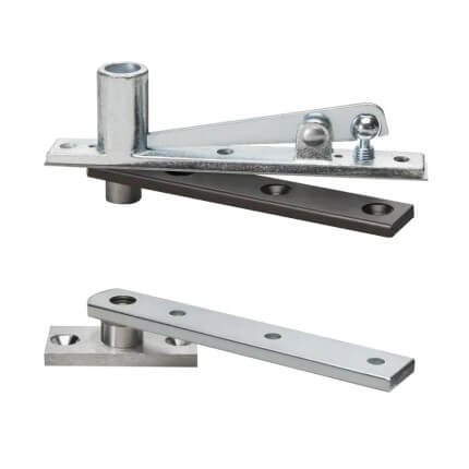 Rixson 128-3/4, Center Hung Pivot Set, Bright Brass Finish