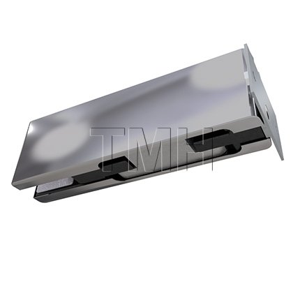 Assa Abloy PFT-34 Glass Door Transom Patch, with Blank insert, Clear Anodized Aluminum (US28) Finish