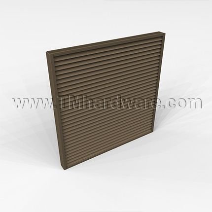 Door Louver 600CORE, Inverted V-Blades, Transom Installation, up to 2' x 6'-8"