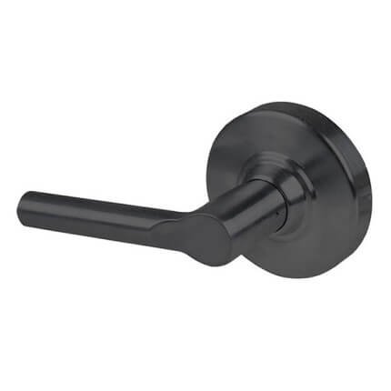 Schlage Broadway Door Handle, Mechanical Door Handle, ND Series, Non-Keyed Function, Single Dummy Trim, Flat Black Finish