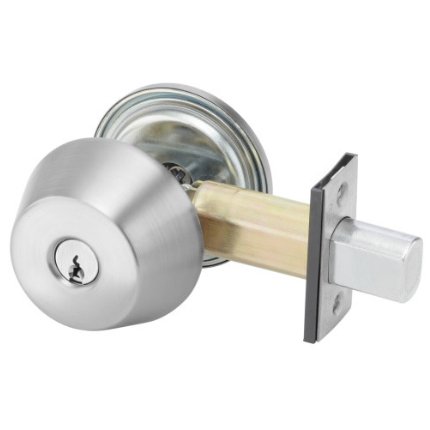 Accentra D212-1807 Single Cylinder Deadbolt with Thumbturn, PARA Keyed, Grade 2, Satin Chrome Finish