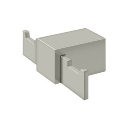 Deltana Zinc-Aluminum Double Robe Hook Satin Nickel (US15) Finished