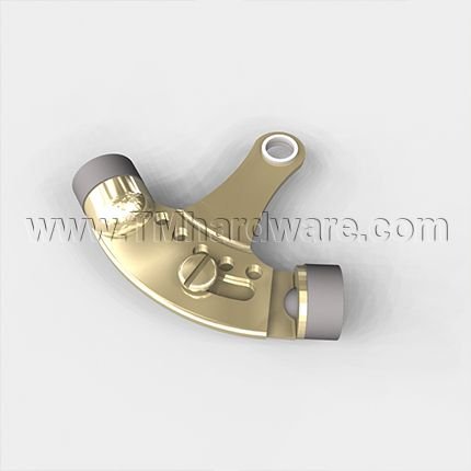 Deltana, Adjustable, Door Stop on Hinge, Solid Brass
