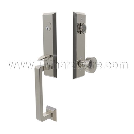 Emtek 4717LAU Entry Set in Polished Nickel Finish (US14)