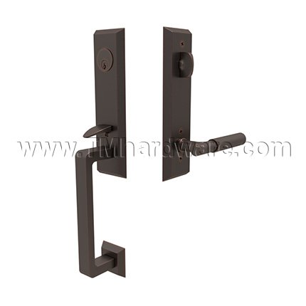 Emtek 4717MYL Entry Set in Oil Rubbed Bronze Finish (US10B)