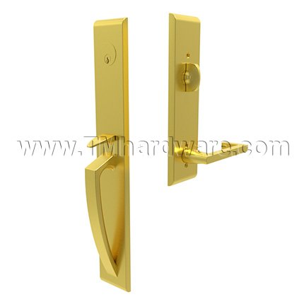 Emtek 4816AG Entry Set in Satin Brass Finish (US4)