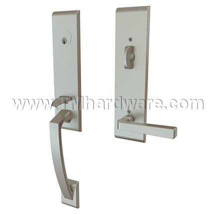 Emtek 4815SIO Contemporary Brass Apollo Tubular Entry Set with Sion Lever