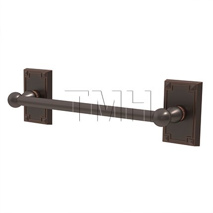 Emtek 26024 Traditional Brass Towel Bar with Arts & Craft Rosette (US10B)