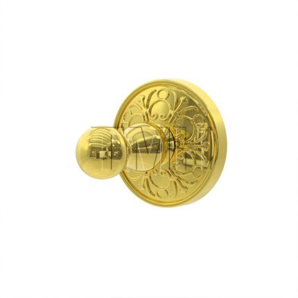 Emtek 2608 Traditional Brass Single Hook with Lancaster Rosette (US3NL)