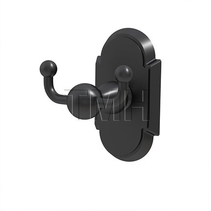 Emtek 2609 Traditional Brass Double Hook with #8 Rosette (US19)