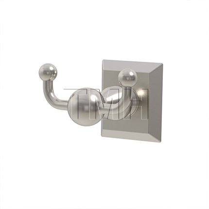 Emtek 2609 Traditional Brass Double Hook with Brass Quincy Rosette (US15)