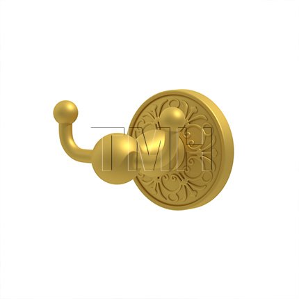 Emtek 2609 Traditional Brass Double Hook with Lancaster Rosette (US7)