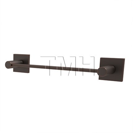 Emtek 28024 Modern Brass Towel with Brass Square Rosette (US10B)