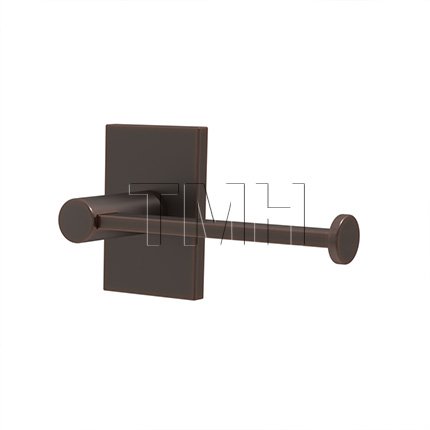 Emtek 2804 Modern Brass Paper Holder with Brass Modern Rectangular Rosette (US10B)