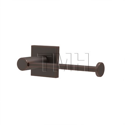 Emtek 2804 Modern Brass Paper Holder with Brass Square Rosette (US10B)
