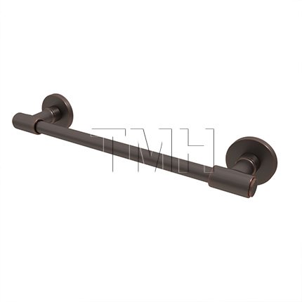 Emtek 29025 Transitional Brass Towel Bar with Brass Disk Rosette (US10B)