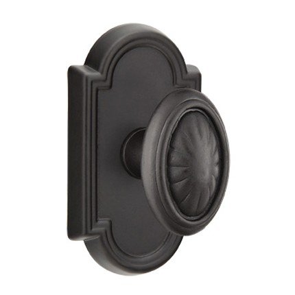 Emtek Parma Knob, Lost Wax Cast Bronze Handleset, Passage, #11 Rosette, Flat Black Bronze (FB)