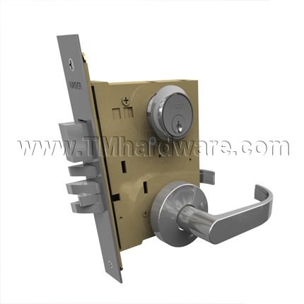 Hager 3800S Series Grade 1 Mortise Sectional Lockset, Zinc Base