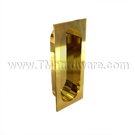 Ives 222 Flush Pull, Cast Brass in Polished Brass Finish (US3)