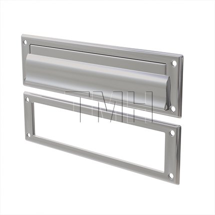 Ives 620 Magazine Size Letter Box Plate in Clear Anodized Aluminum (US28)