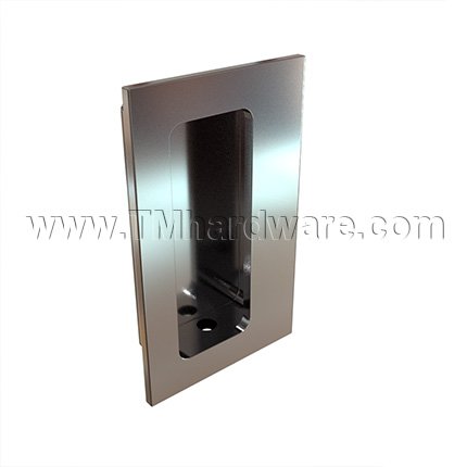 Ives Cabinet Pull, Decorative Rectangle in Satin Chrome Finish (US26D)