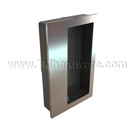 Ives Cabinet Pull, Decorative Rectangle in Satin Chrome Finish (US26D)