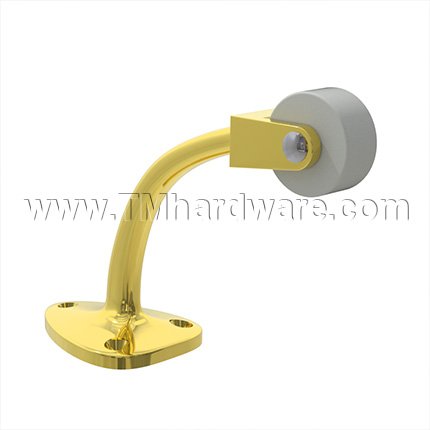 Ives RB470 Offset Roller Bumper- Polished Brass