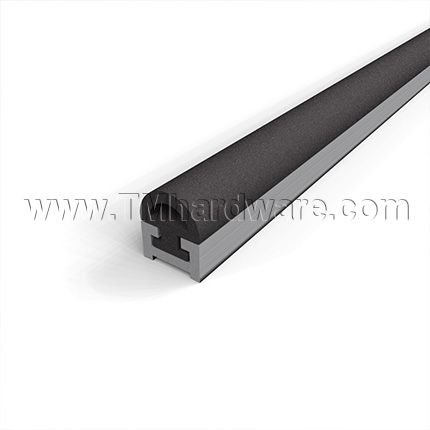 NGP 136N Meeting Stile, Mortised Aluminum Track with .25" NGP-TPV Bulb Seal