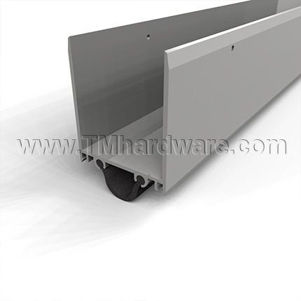 NGP 92N Door Shoe Sweep, U Shaped Aluminum with 2" Kickplate and .75" Neoprene Seal
