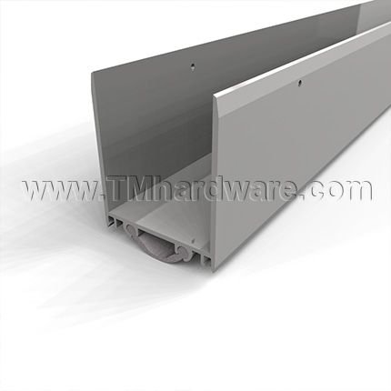 NGP 92V Door Shoe Sweep, U Shaped Aluminum with 2" Kickplate and a .5" Vinyl Seal
