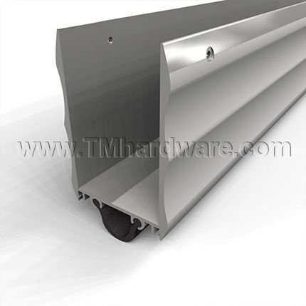 NGP 99N Door Shoe Sweep, U Shaped Aluminum with 2.75" Rigid Kickplate and .75" Neoprene Seal
