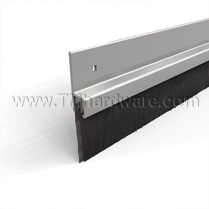 NGP D698 Door Gasket, 1.0625" Aluminum Casing with 1" Nylon Brush Seal and EPDM Rubber Insert