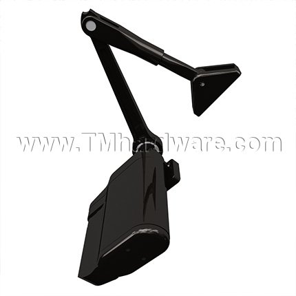 Norton 5839 NY Trash Room Door Operator, Automatic Door Closer, Electromechanical, Push Side, Black Textured Finish Finish