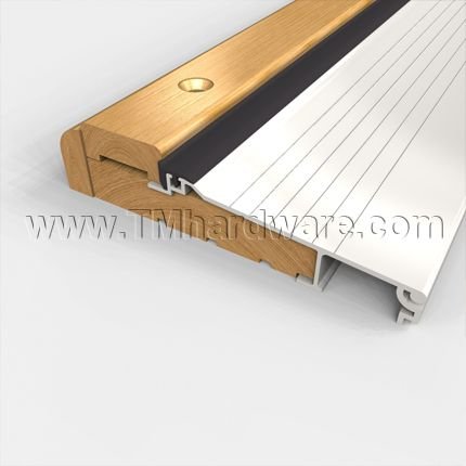Pemko #94518-W Adjustable Height Threshold, Wood Top with Aluminum Slope, 1.125” H, 4.875” W