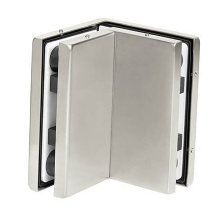 Assa Abloy PFA-90 Glass Sidelite Angle Patch, Clear Anodized Aluminum (US28) Finish