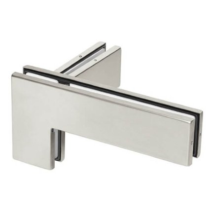 Assa Abloy PFT-41 RH/LH Glass Sidelite Transom Fin Patch With Pivot, Stop Or Blank Insert, Clear Anodized Aluminum (US28) Finish