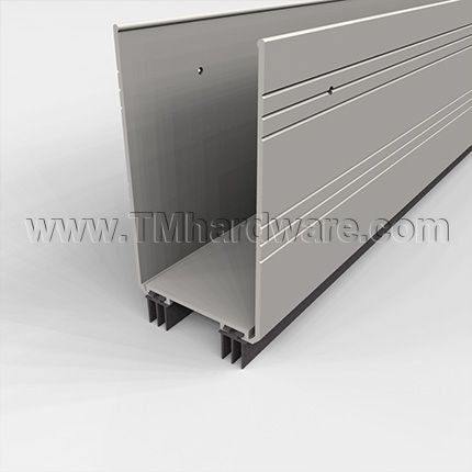 Pemko #2212PK773 Door Shoe Sweep, U Shaped, Aluminum with 3" Kick Plate and .56" Fingered Rubber Seal