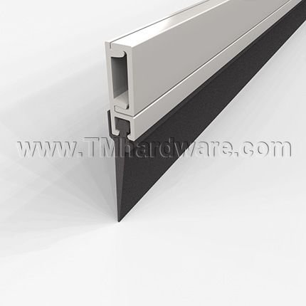 Pemko #293100V Door Bottom, .875" Aluminum Casing with Cover and 1" Vinyl Lip Seal