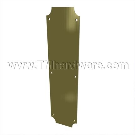 Rockwood 77 Push Plate, Decorative Inverted Corner, Standard Guage .050" Thick