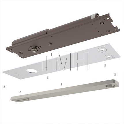 Norton 73 Series, Door Closer, Overhead Concealed, Center Hung, Double Acting, ADA, Non-hold Open, Aluminum Painted Finish