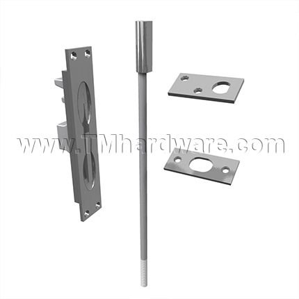 Rockwood 555 Lever Extension Flush Bolt, Standard Face Plate