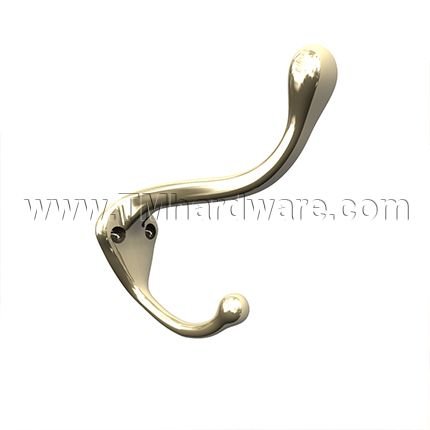 Rockwood #806 Medium Sized Double Coat Hook with 3-1/8" Projection