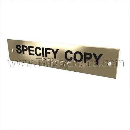 Rockwood #BF680, Engraved Sign with Braille Translation and Custom Text