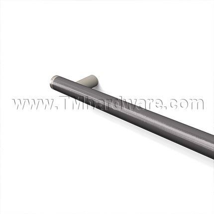 Rockwood SoftTek RM2612 Push Bar with a Black Santoprene Base and Contrasting Posts, up to 36"