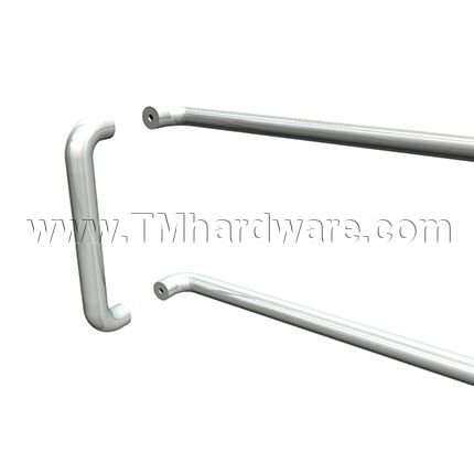 Rockwood Tubular RM371-2 - RM372-2 Straight Push Pull Set with Double Push Bar and a 1.5" Diameter, Pull - up to 18" CTC, Push Bar - up to 36" CTC