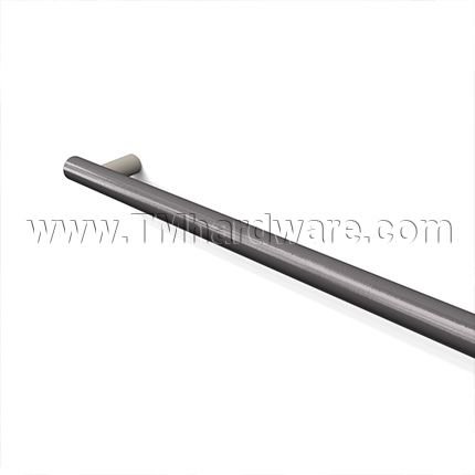 Rockwood NoirTek RM3902 - RM3922 Push Bar - Black Anodized Finish with Contrasting Posts - Flat Ends , up to 36" CTC