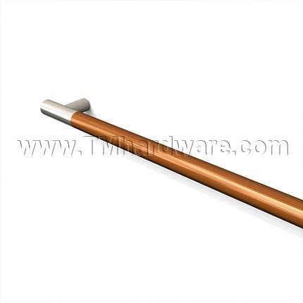 Rockwood ArborMet RM4022 1.50" Dia. Wood Grip Zone Push Bar with Contrasting Flat Ends, up to 36" CTC