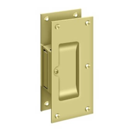 Deltana SDP60 Passage Decorative Pocket Door Lock 6",  Polished Brass (US3) Finished