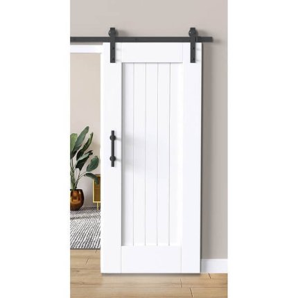 Yale Flat Track Barn Hardware in Flat Black Steel