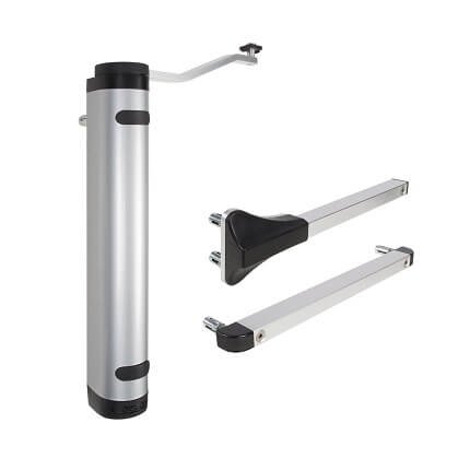 Locinox Gate Closer VERTICLOSE-2, Hydraulic, 90° & 180° Opening Angle, For Gates up to 330 lbs, Railsets Included
